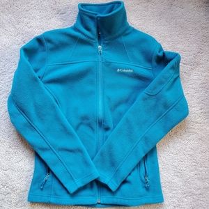 Women's Blue Columbia Fleece Jacket XS EUC